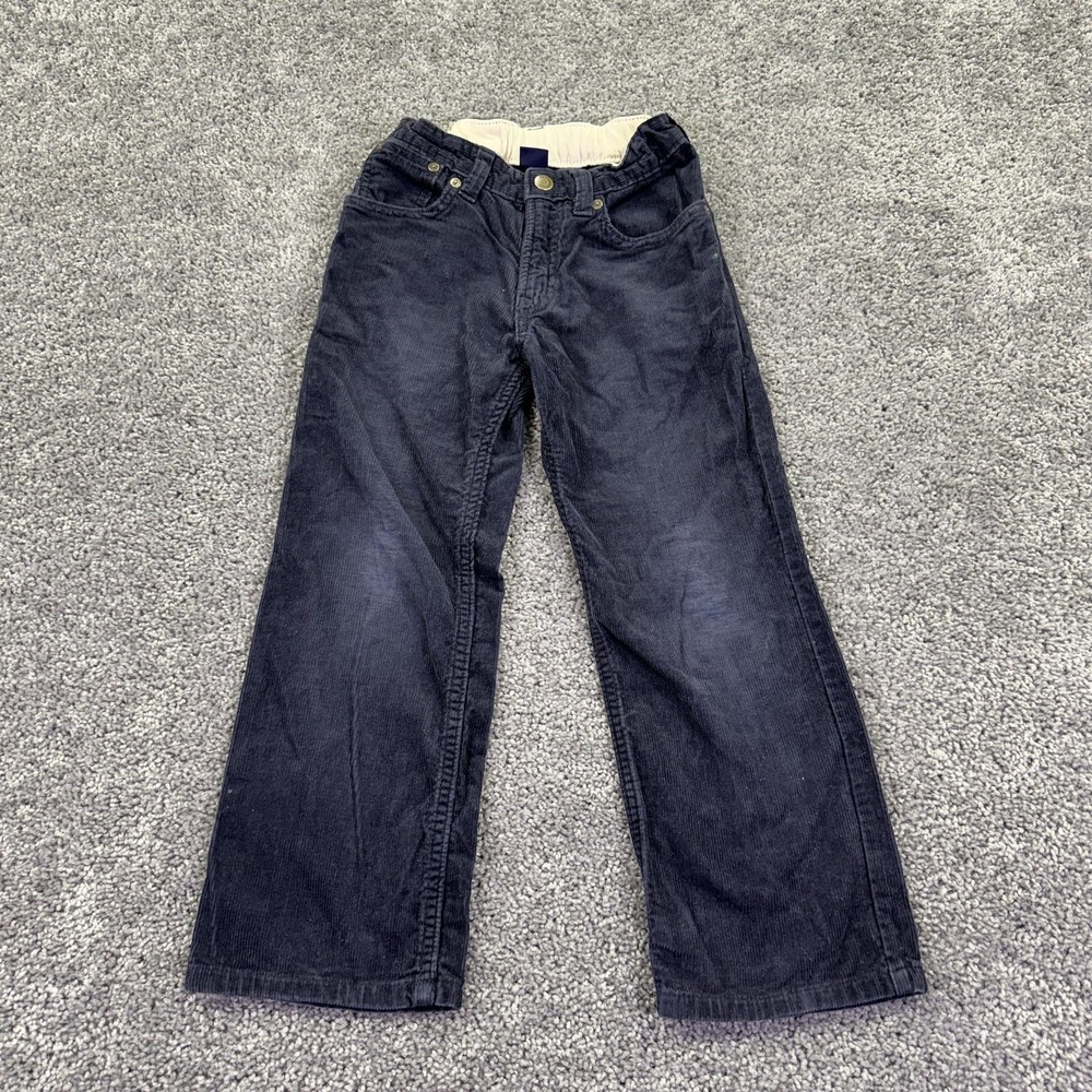 GapKids Pants Kids 6 Blue Corduroy Adjustable Waist Chino Fall Casual School